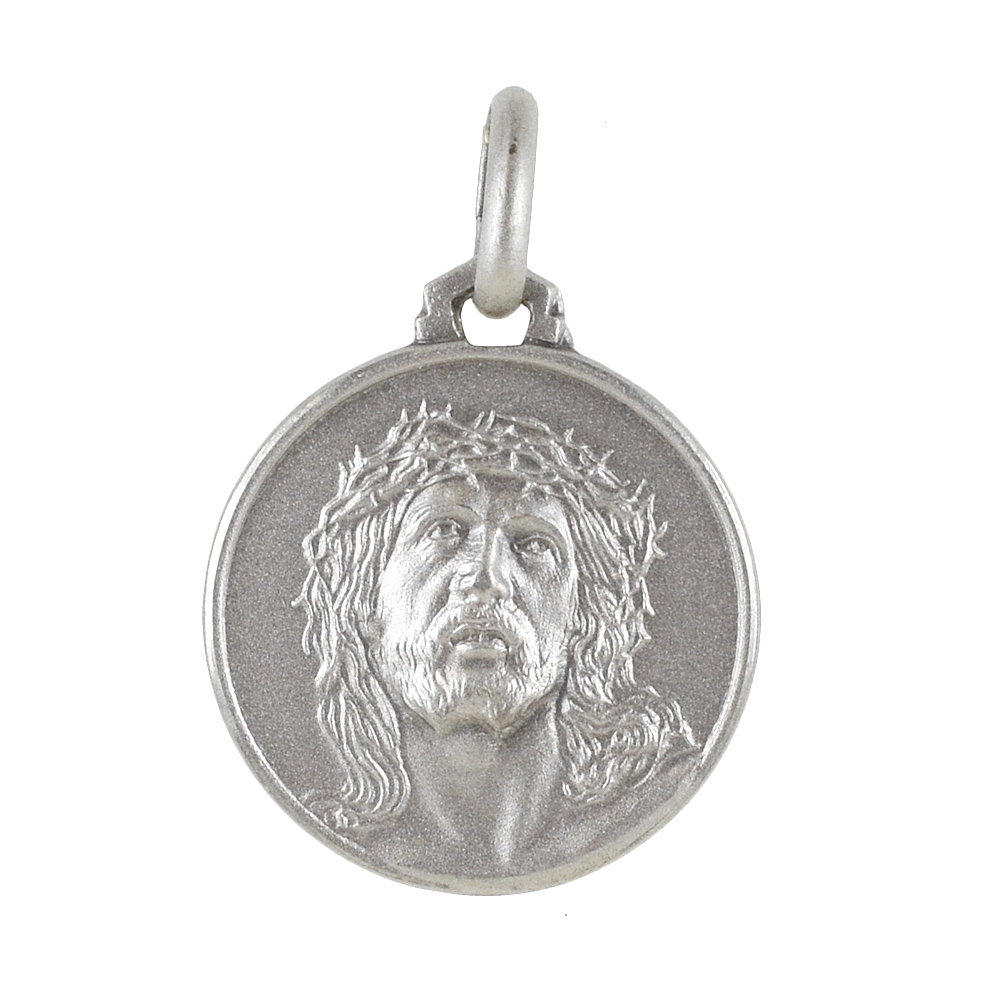 Medaglia Volto di Gesu Ecce Homo in argento 16 mm