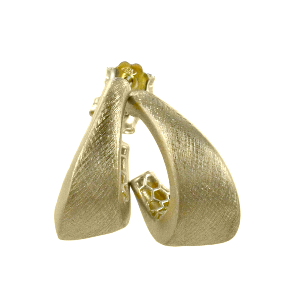 Orecchini a cerchio da donna in Argento dorato Marcello Pane collezione Itaca 