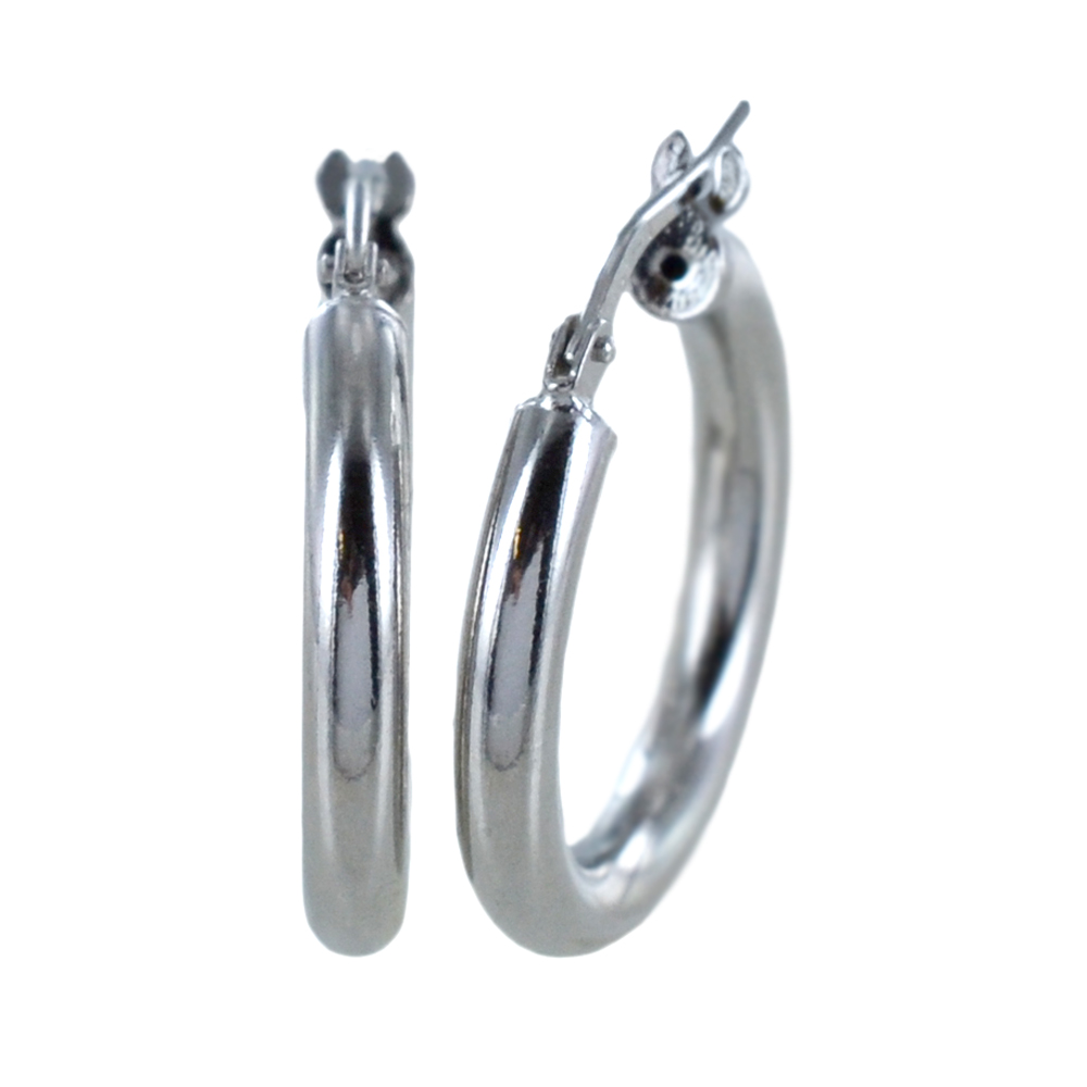 Orecchini a cerchio in argento medi 20 mm orecchini campanella media