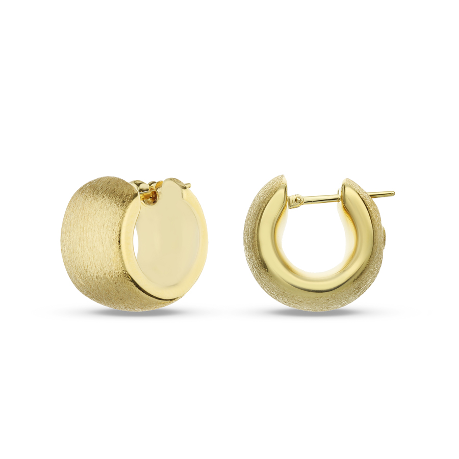 Orecchini a cerchio in oro giallo 20 mm - campanella larga