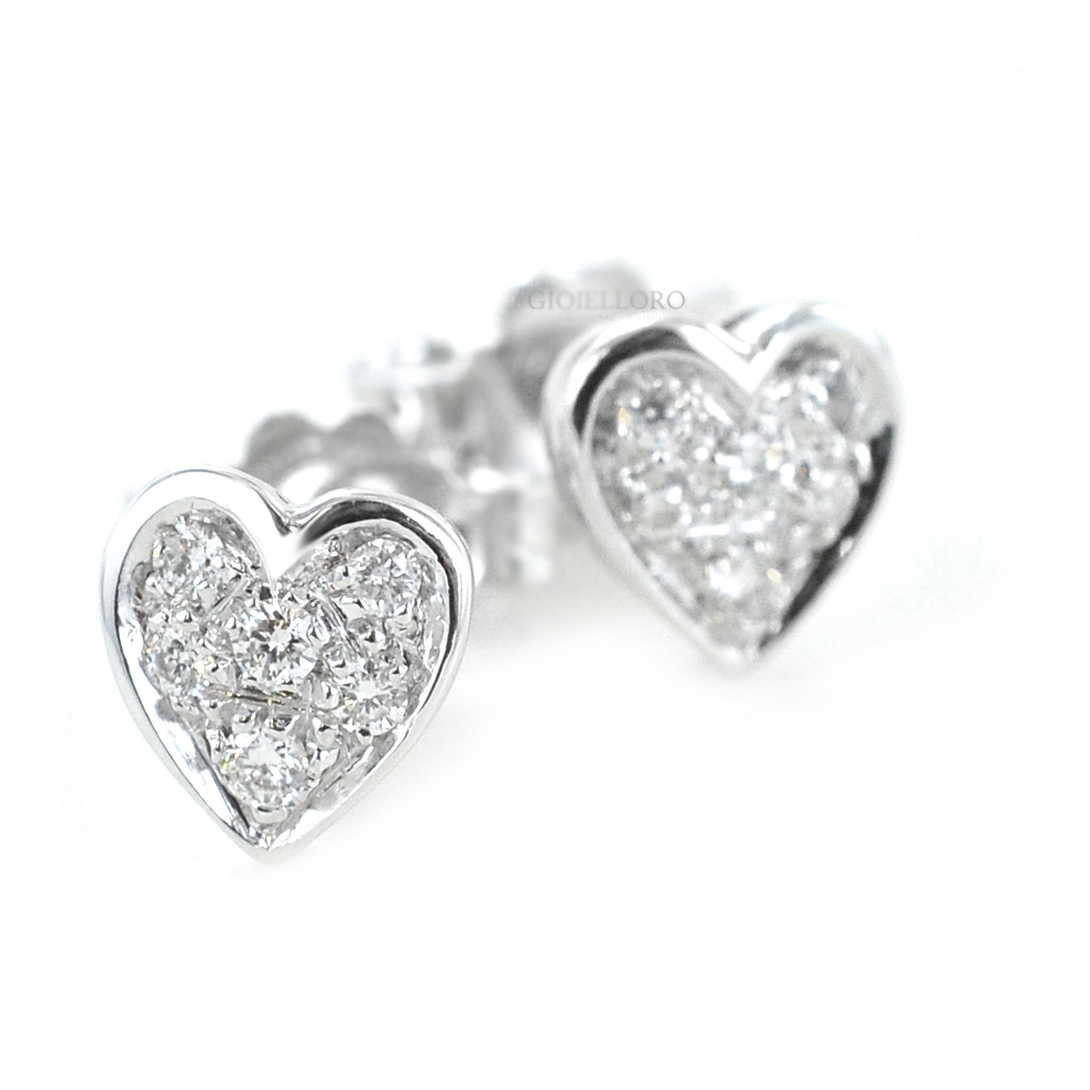 Orecchini a forma di cuore con diamanti collezione Grace