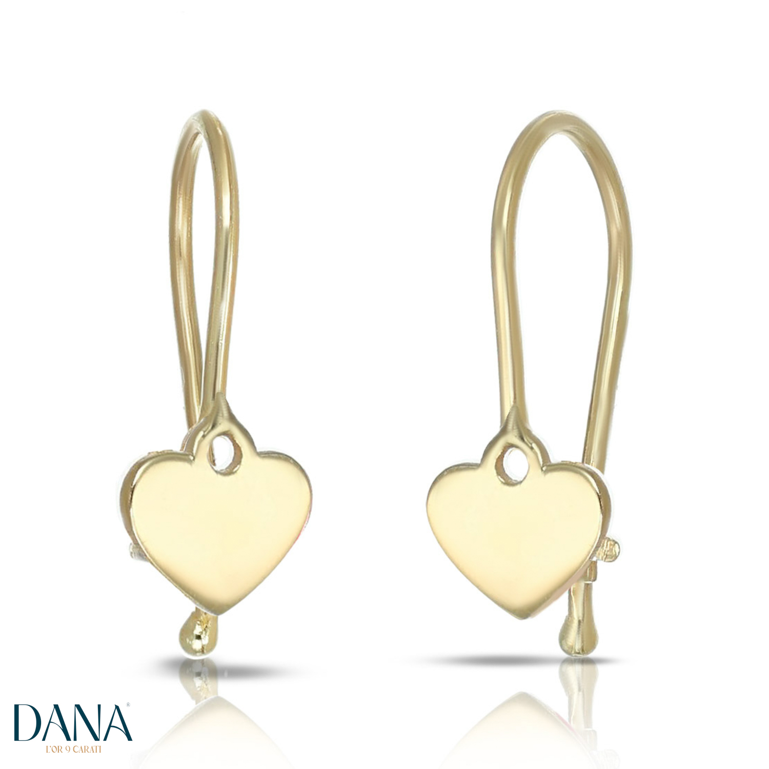 Orecchini a monachella da Bambina Cuore in oro 9 kt