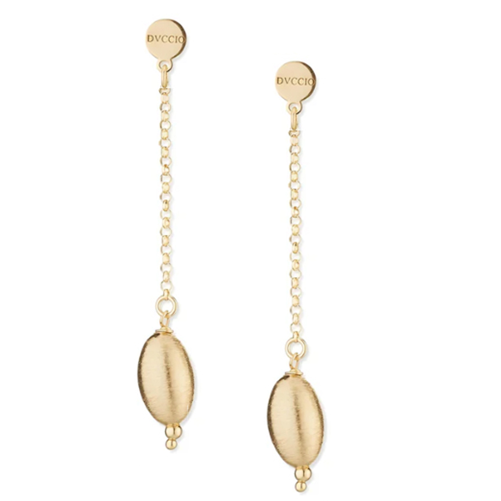 Orecchini a pendente Dvccio in argento dorato 24 kt 