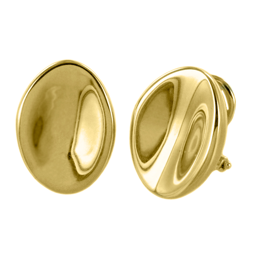 Orecchini classici in oro giallo luminosi