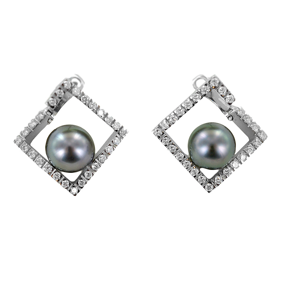 Damiani Earring with Tahiti  pearl  Mondrian collection