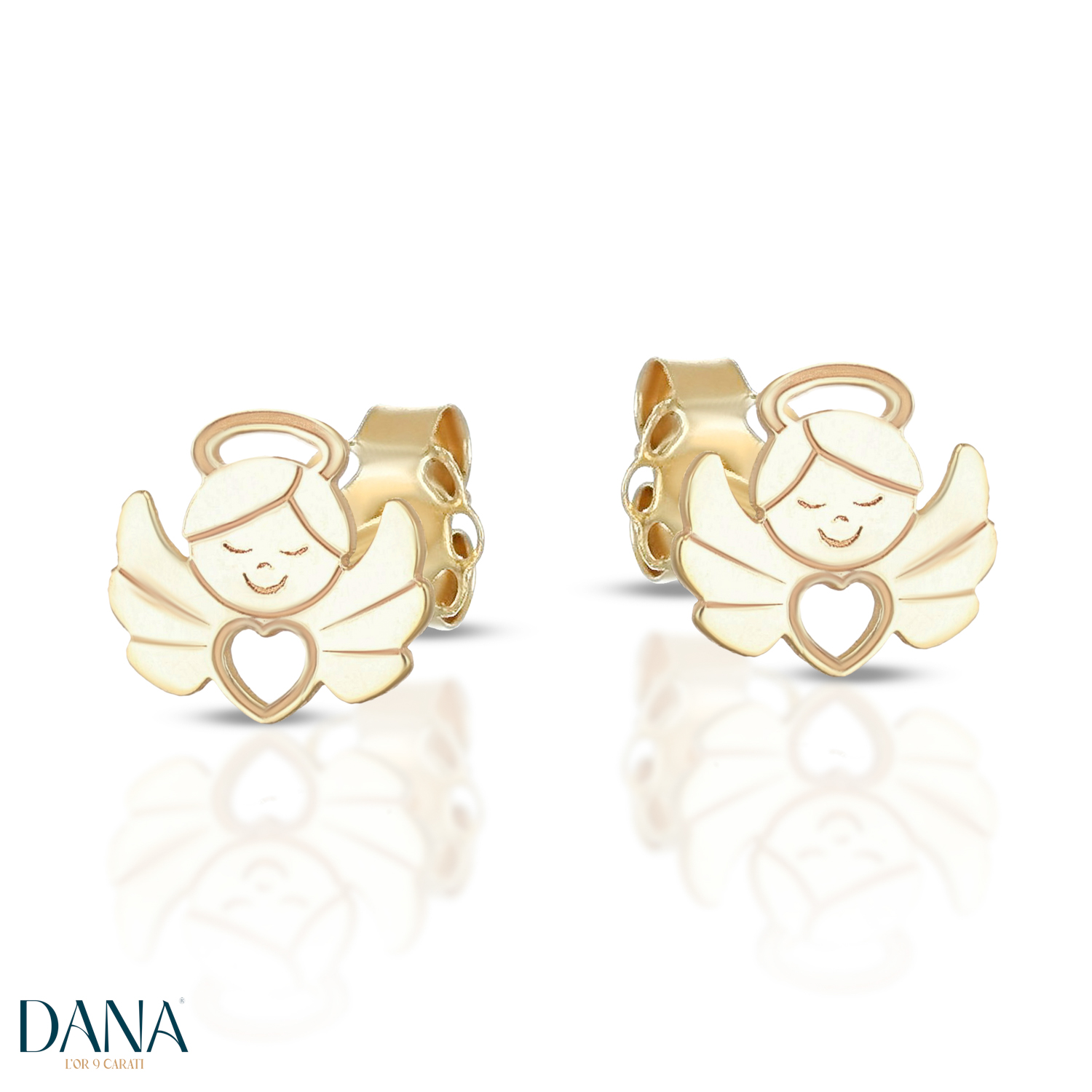Orecchini da Bambina Angioletto in oro 9 kt