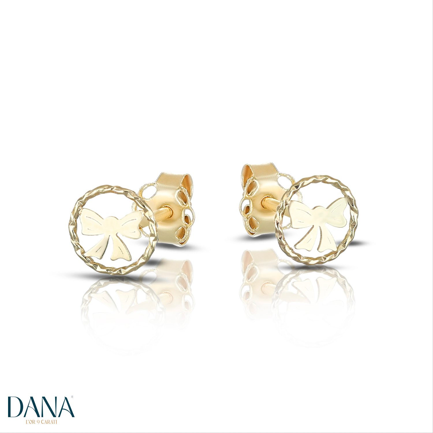 Orecchini da Bambina Fiocco in oro 9 kt