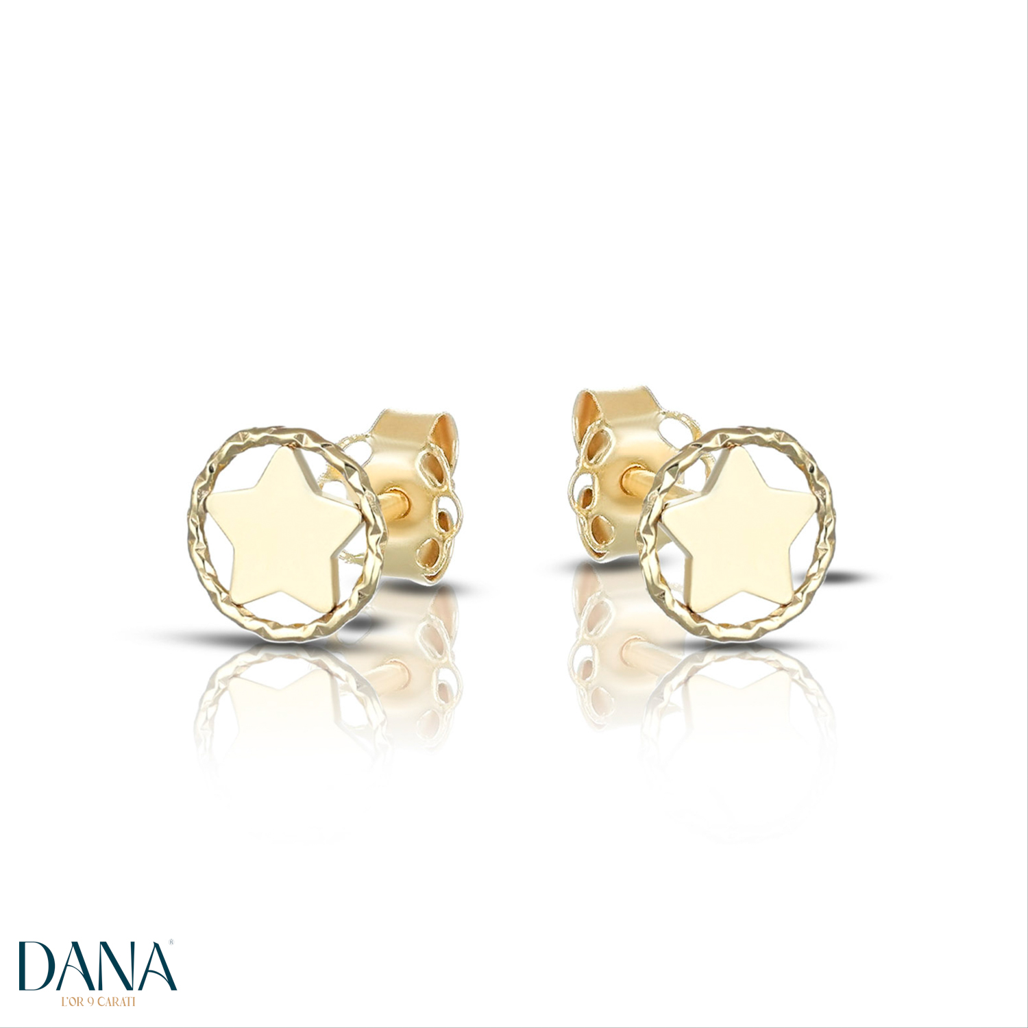 Orecchini da Bambina Stella in oro 9 kt
