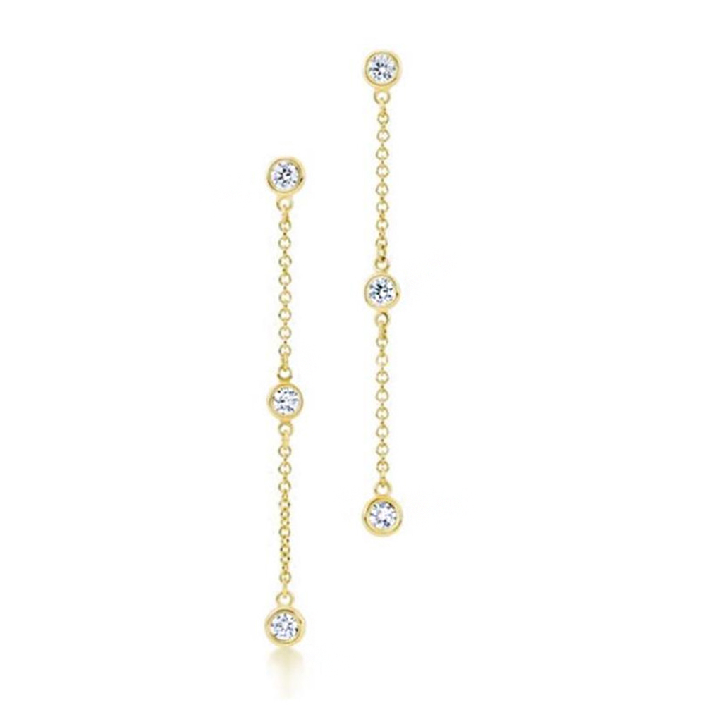 Orecchini in Acciaio giallo a pendente da donna con cristalli Essential Woman Liu Jo LJ2468