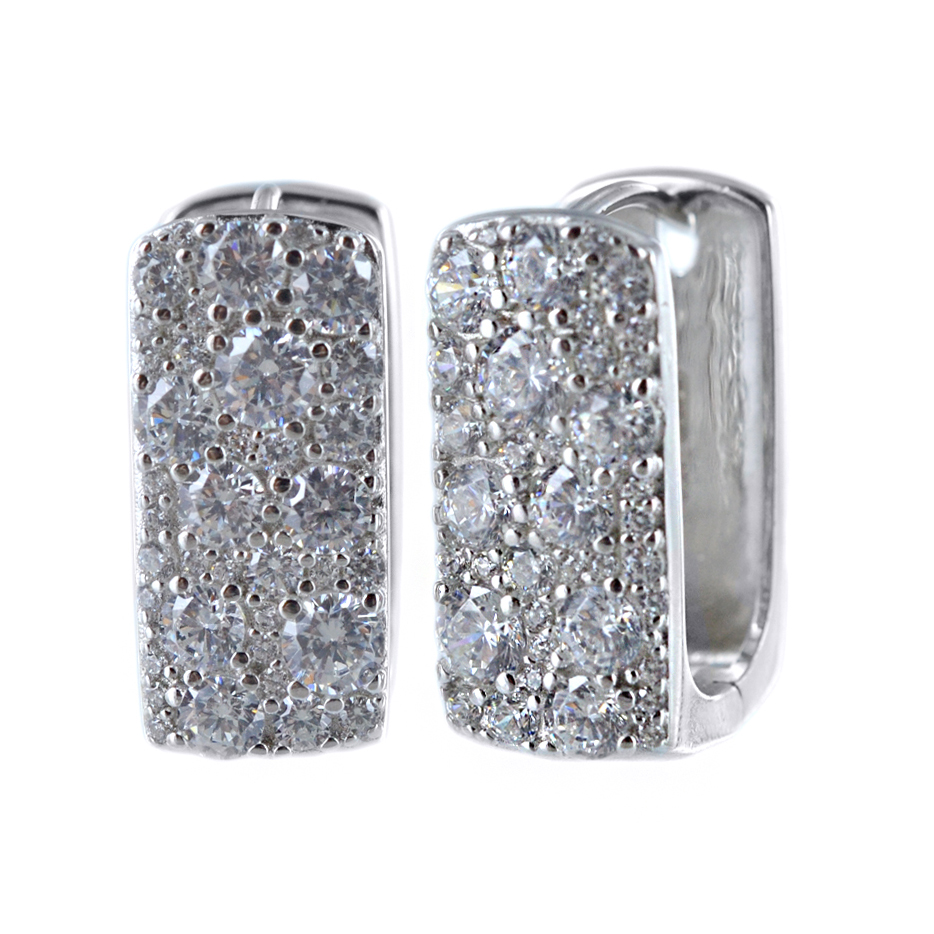 Orecchini in argento silver con zirconi 