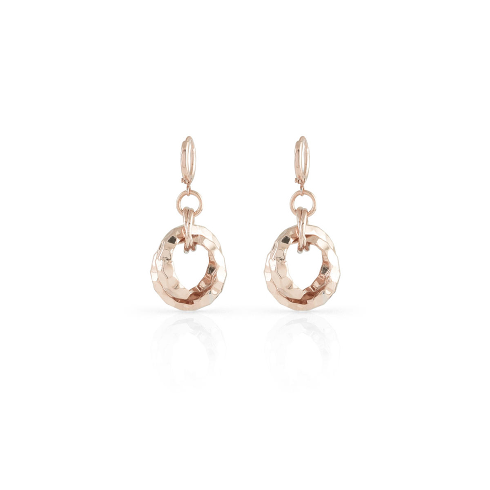 Orecchini Unoaerre in bronzo Rosa lavorati