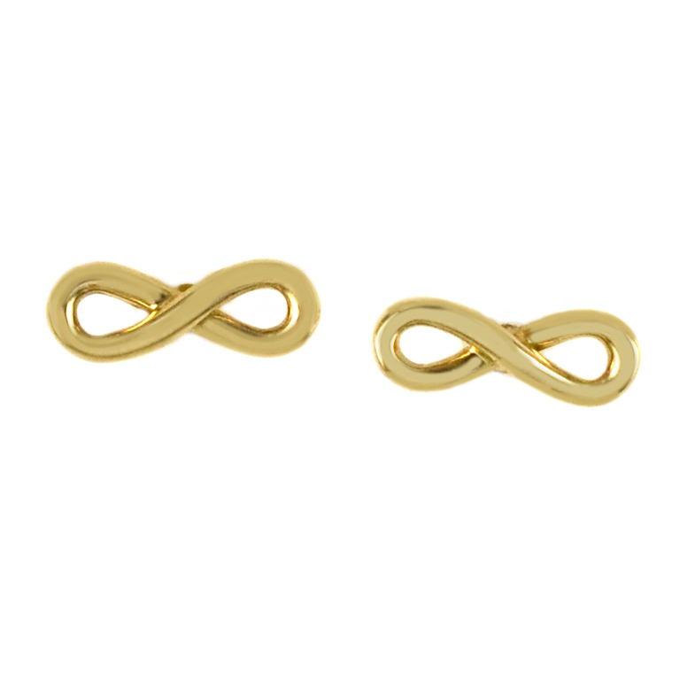 Orecchini in oro giallo con Infinito 