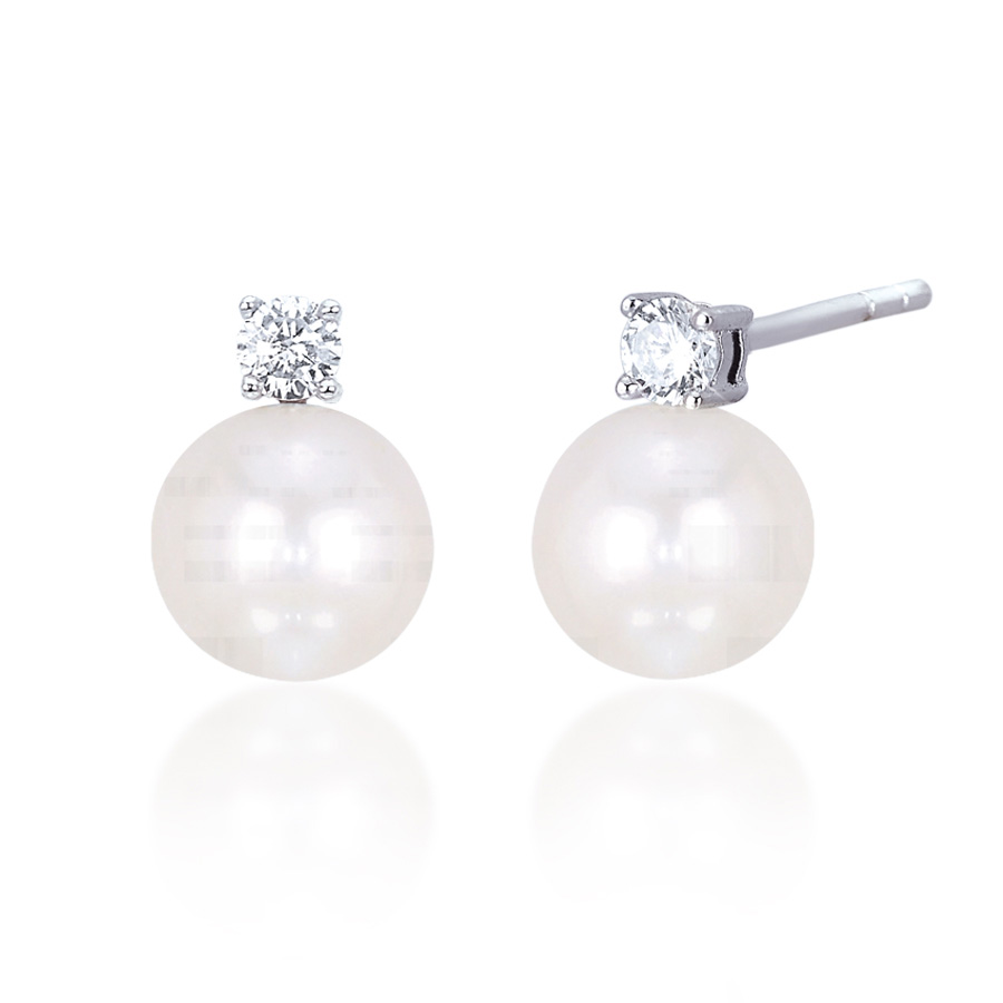 Orecchini Mabina in argento e Perle con zirconi 563132