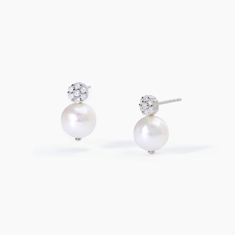 Orecchini Mabina in argento e Perle con zirconi 563603