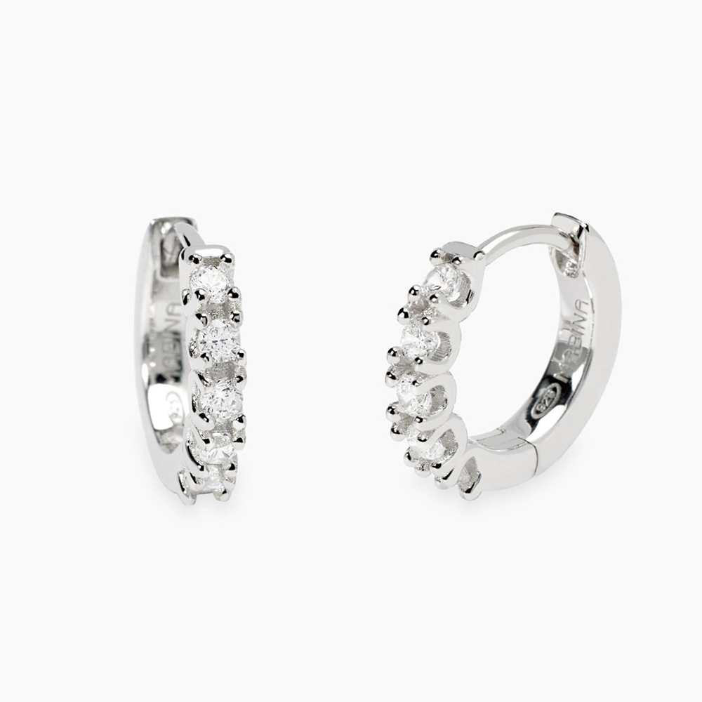 Orecchini Mabina MY DIAMOND a cerchio in argento con Diamanti Lab-Grown 0.27 ct 563904