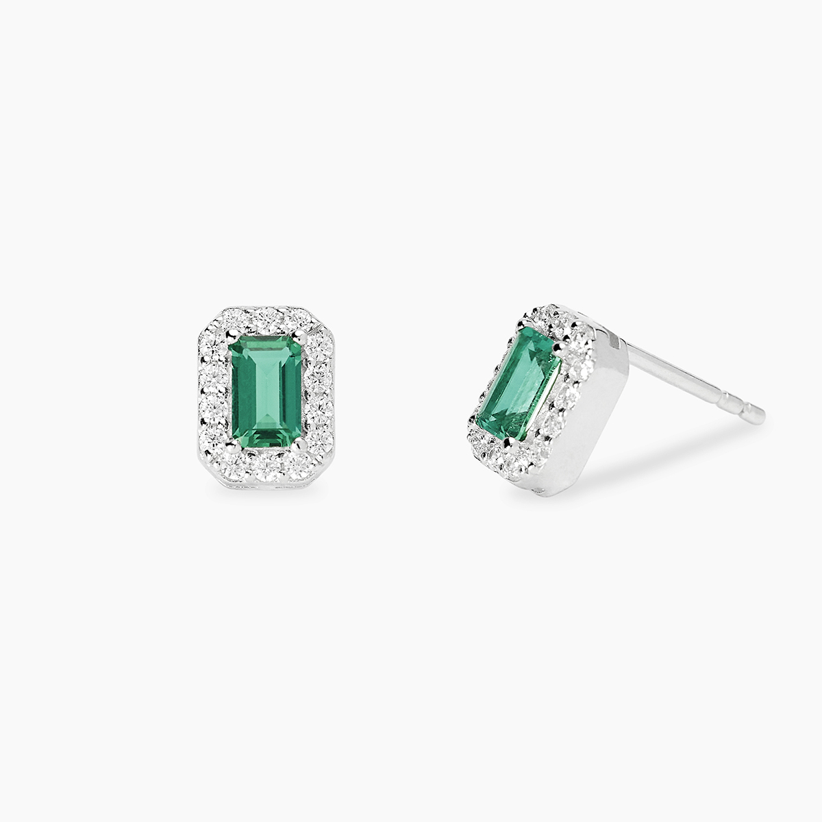 Orecchini Mabina MY DIAMOND Smeraldi e diamanti lab-grown 563999