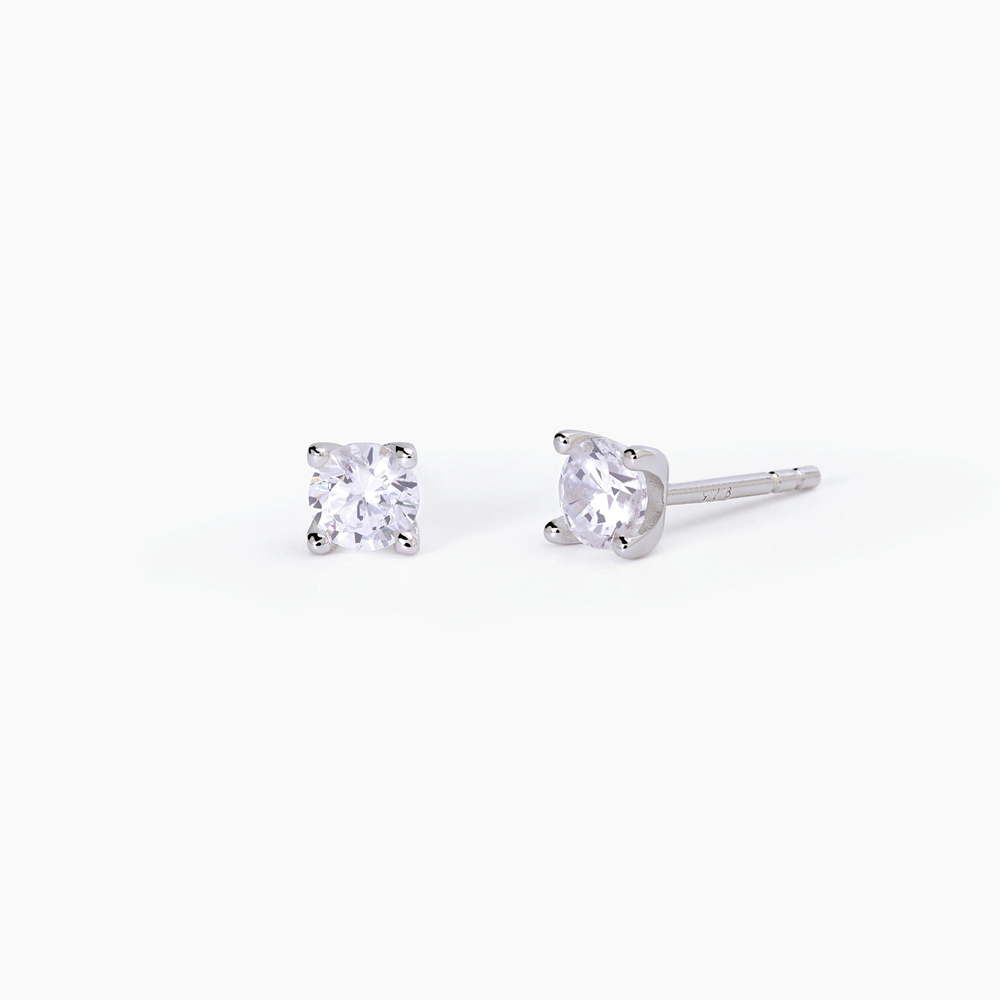 Orecchini Mabina punto luce in argento e zircone 4.50 mm SHINY 563607