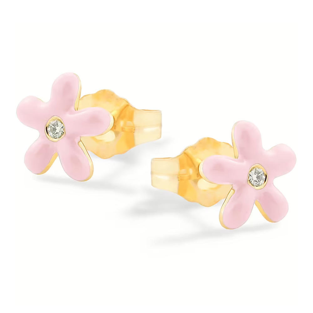 Orecchini Nanan da bambina in argento fiore  NAN0495