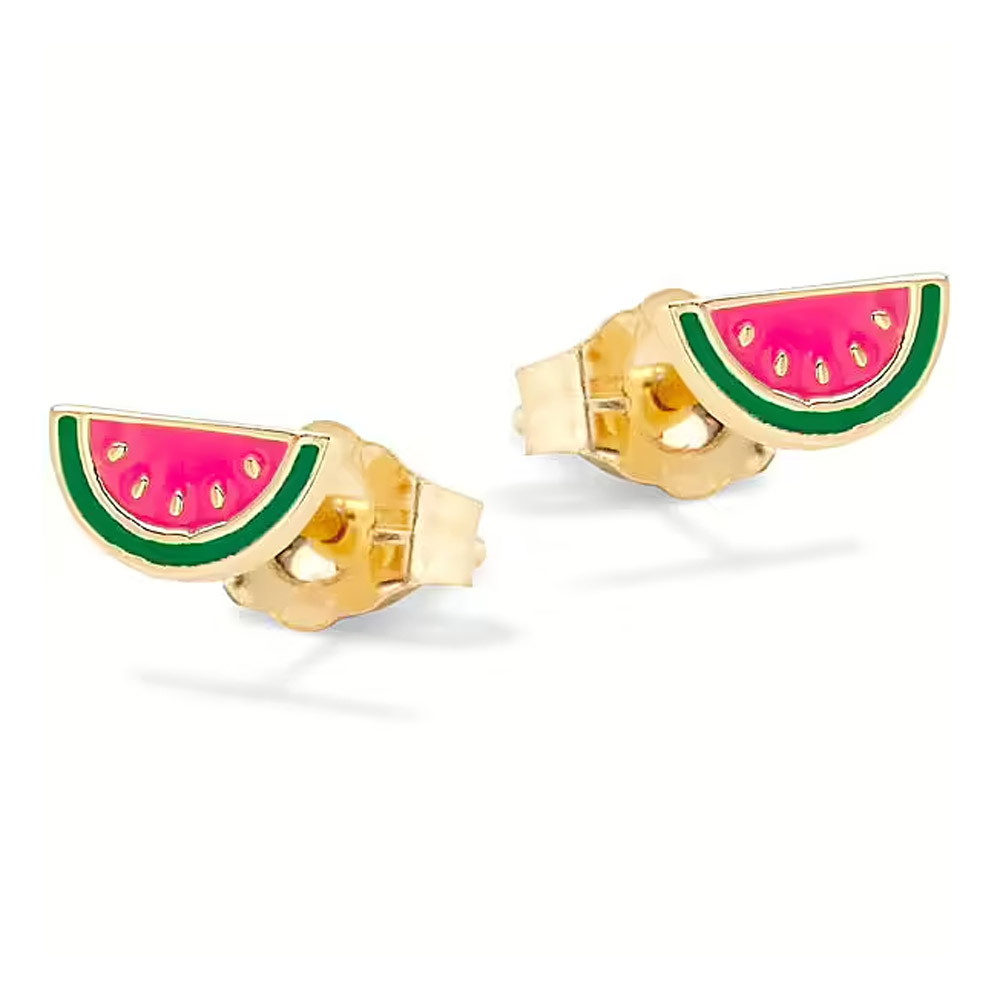 Orecchini Nanan da bambina in argento giallo a forma di cocomero NAN0490