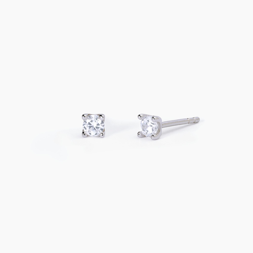 Orecchini Mabina punto luce in argento e zircone 3.50 mm SHINY 563605