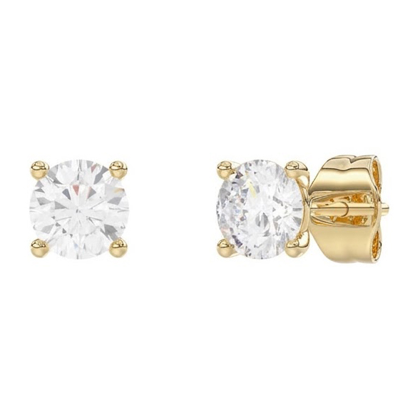 Orecchini punto luce medi con diamanti Lab Grown da 1.50 carati oro 14 kt