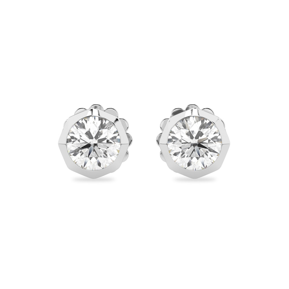 Orecchini punto luce Ottagonali  Diamante Lab Grown 0.60 carati