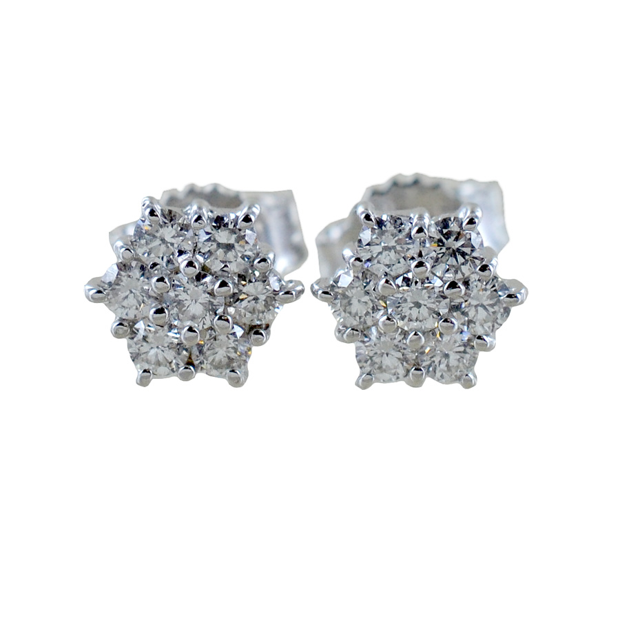 Orecchini Stella in oro bianco e diamanti ct 0.40 G VS1