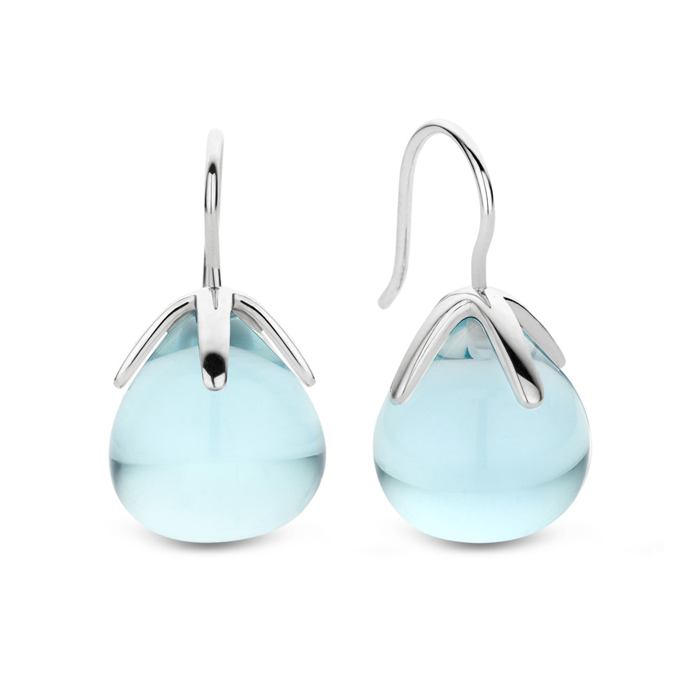 Ti Sento Milano silver Earrings with light blue crystal 7769WB