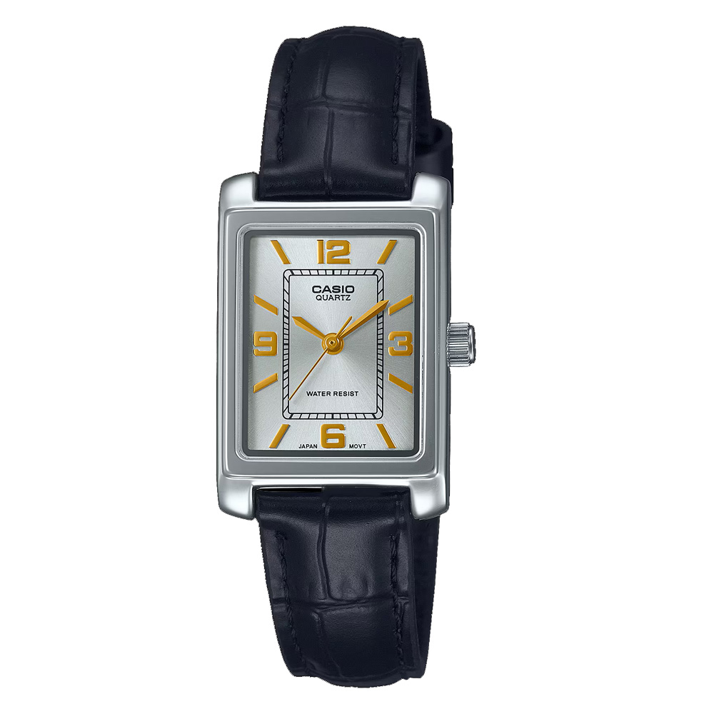Orologio Casio da Donna cinturino in pelle nero LTP-1234PL-7A2