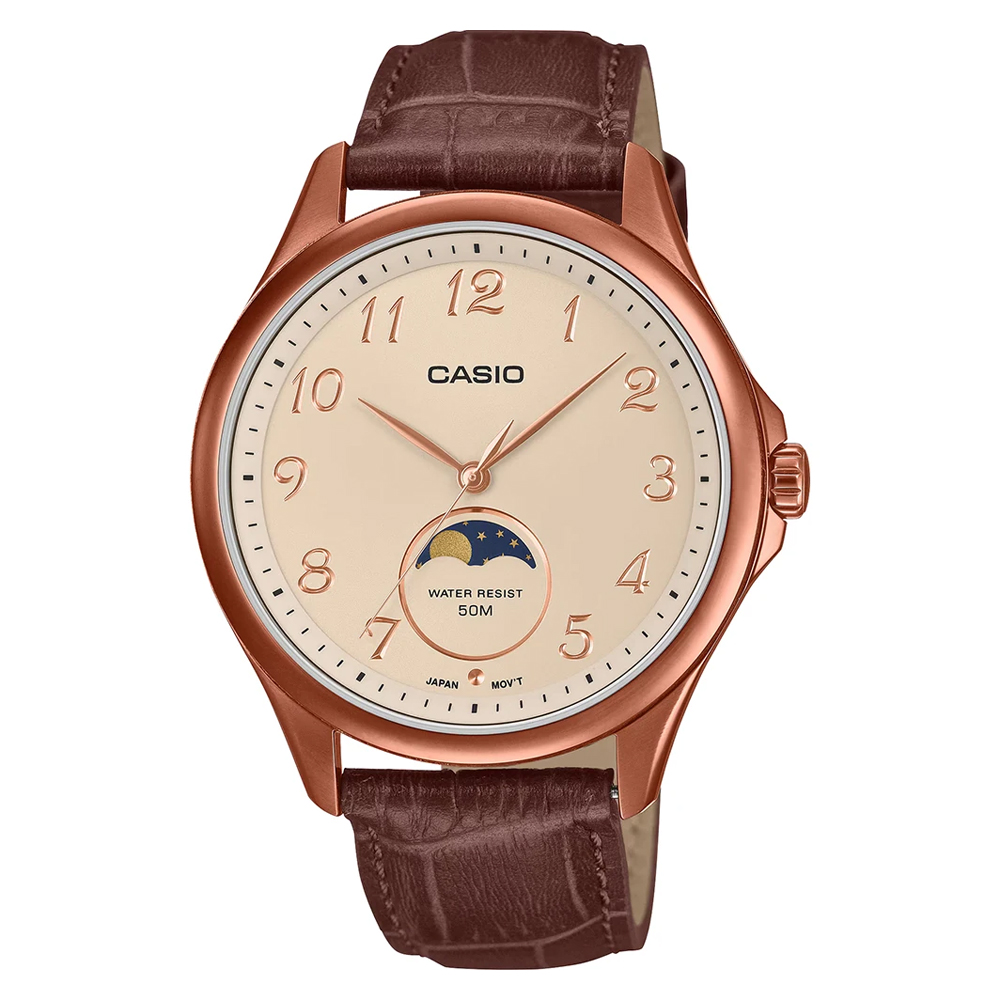 Orologio Casio in pelle da uomo MTP-M110RL-5AV