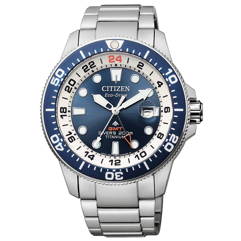 Orologio Citizen Uomo Diver's Eco Drive GMT Super Titanio BJ7111-86L