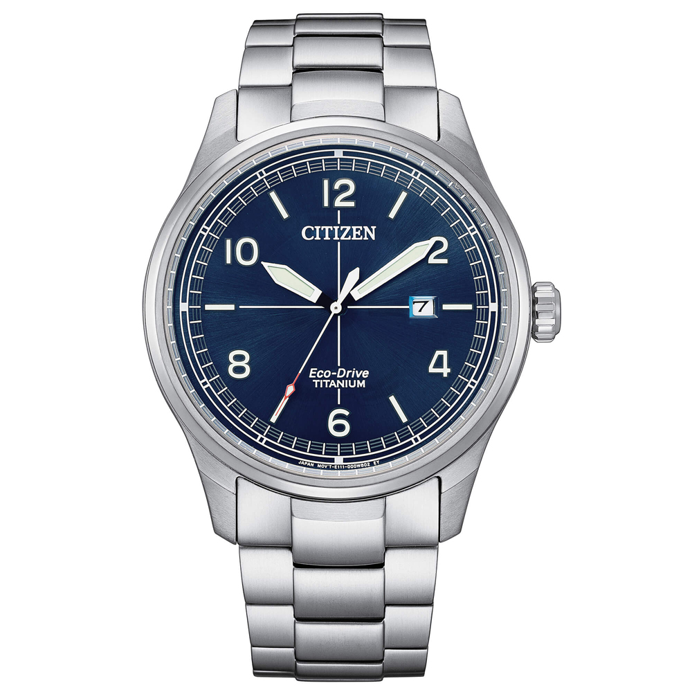 Orologio da uomo Citizen Uomo Super Titanio blu 7570 BM7570-80L