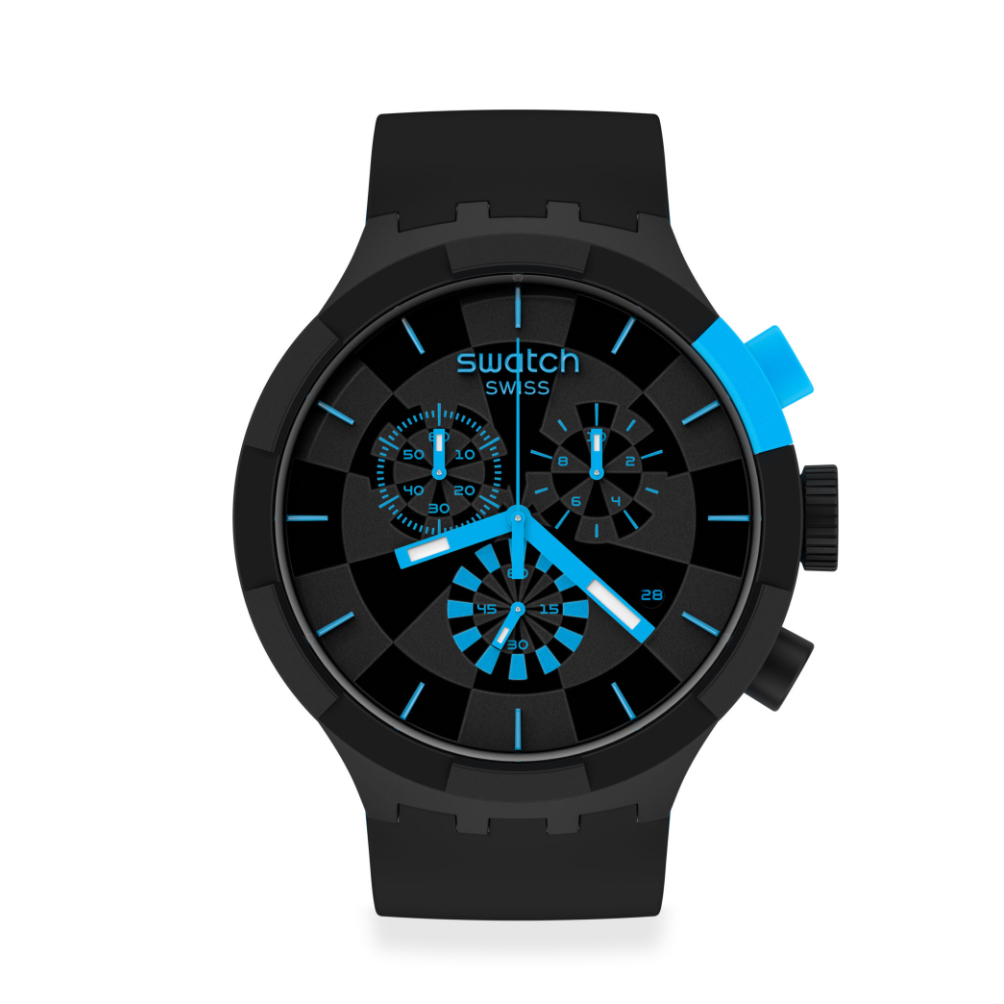 Orologio da Uomo Swatch CHECKPOINT BLUE Swatch Big Bold Chrono SB02B401