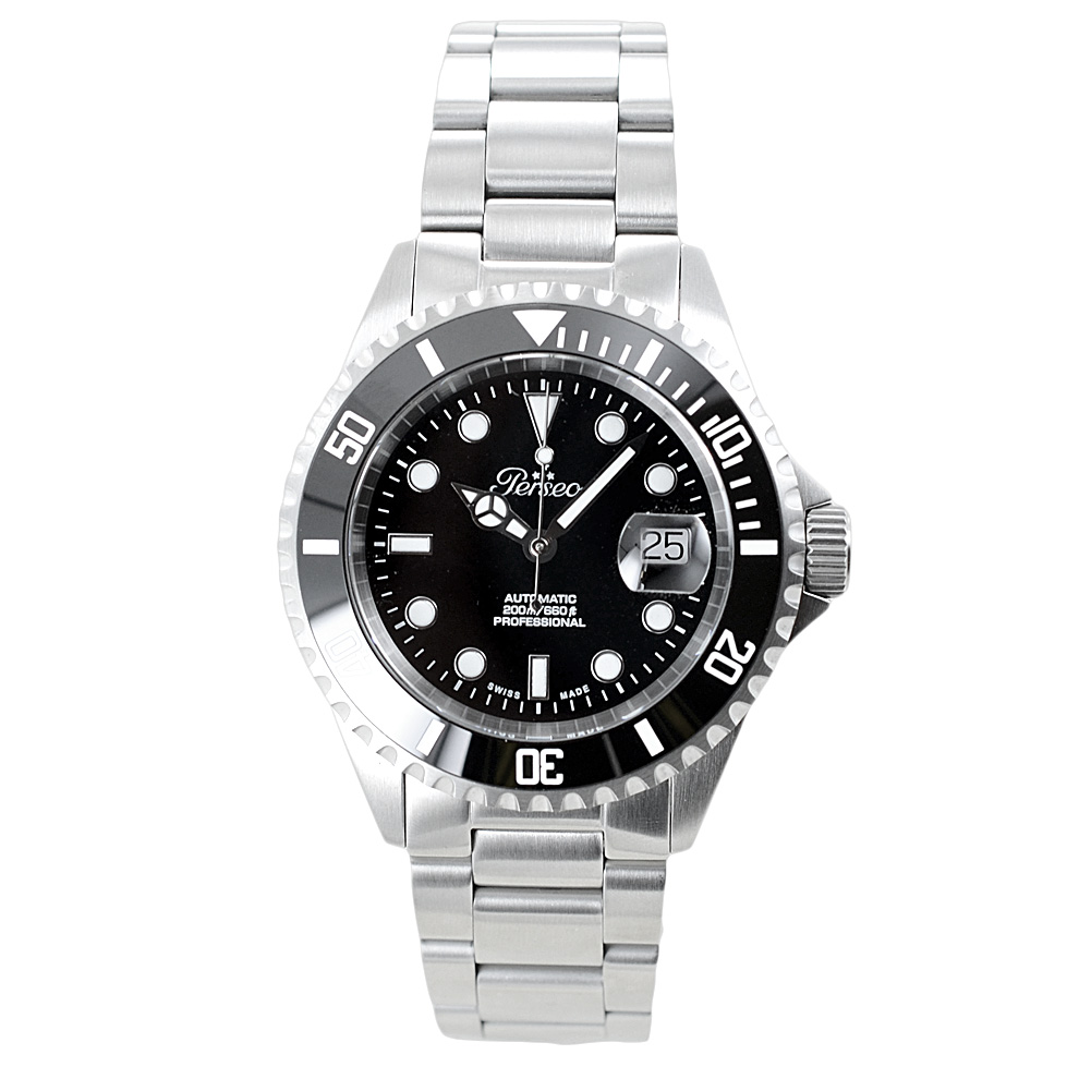 Orologio Perseo 6785 Automatico nero ghiera ceramica - Submariner 200mt