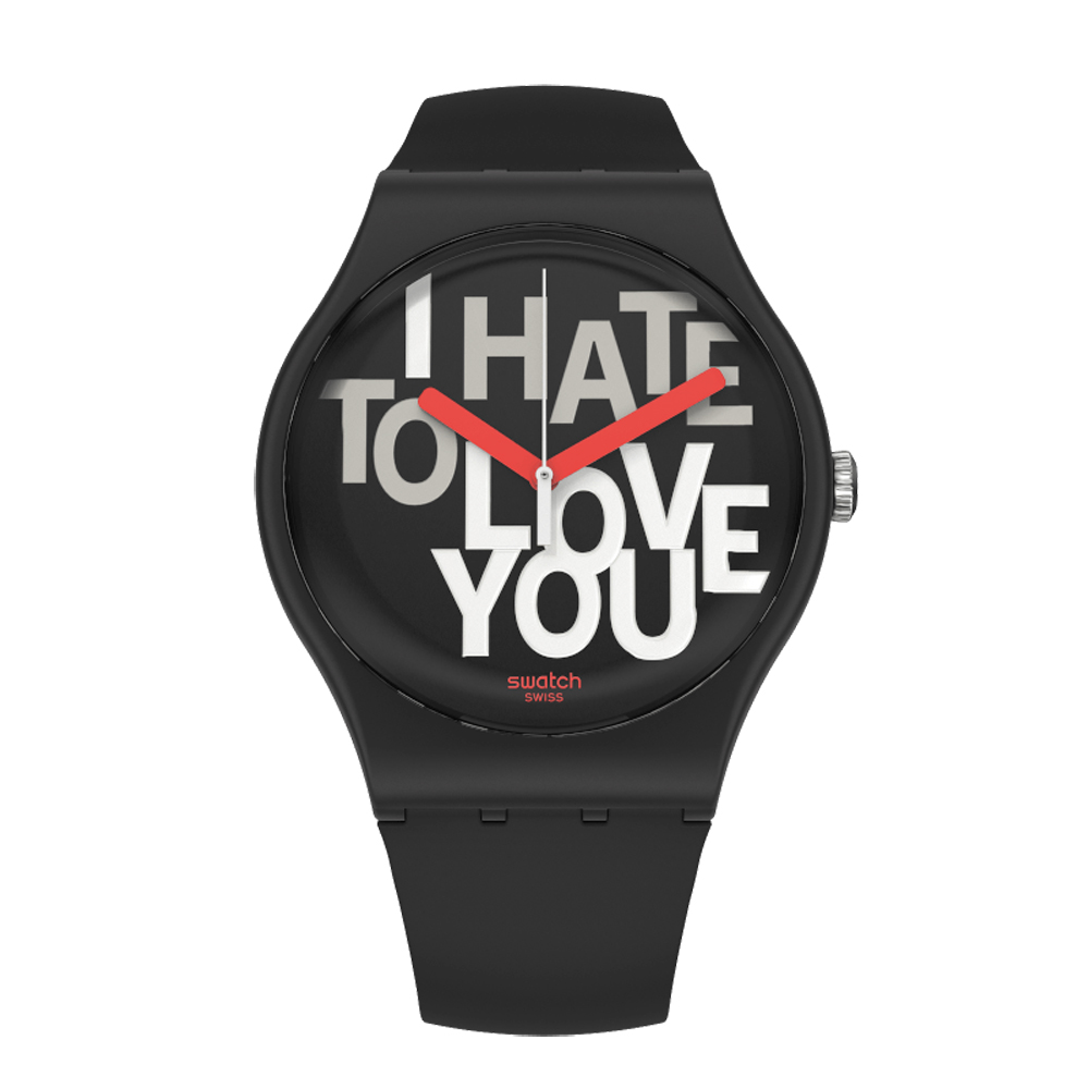 Orologio Swatch da uomo e da donna HATE 2 LOVE SUOB185