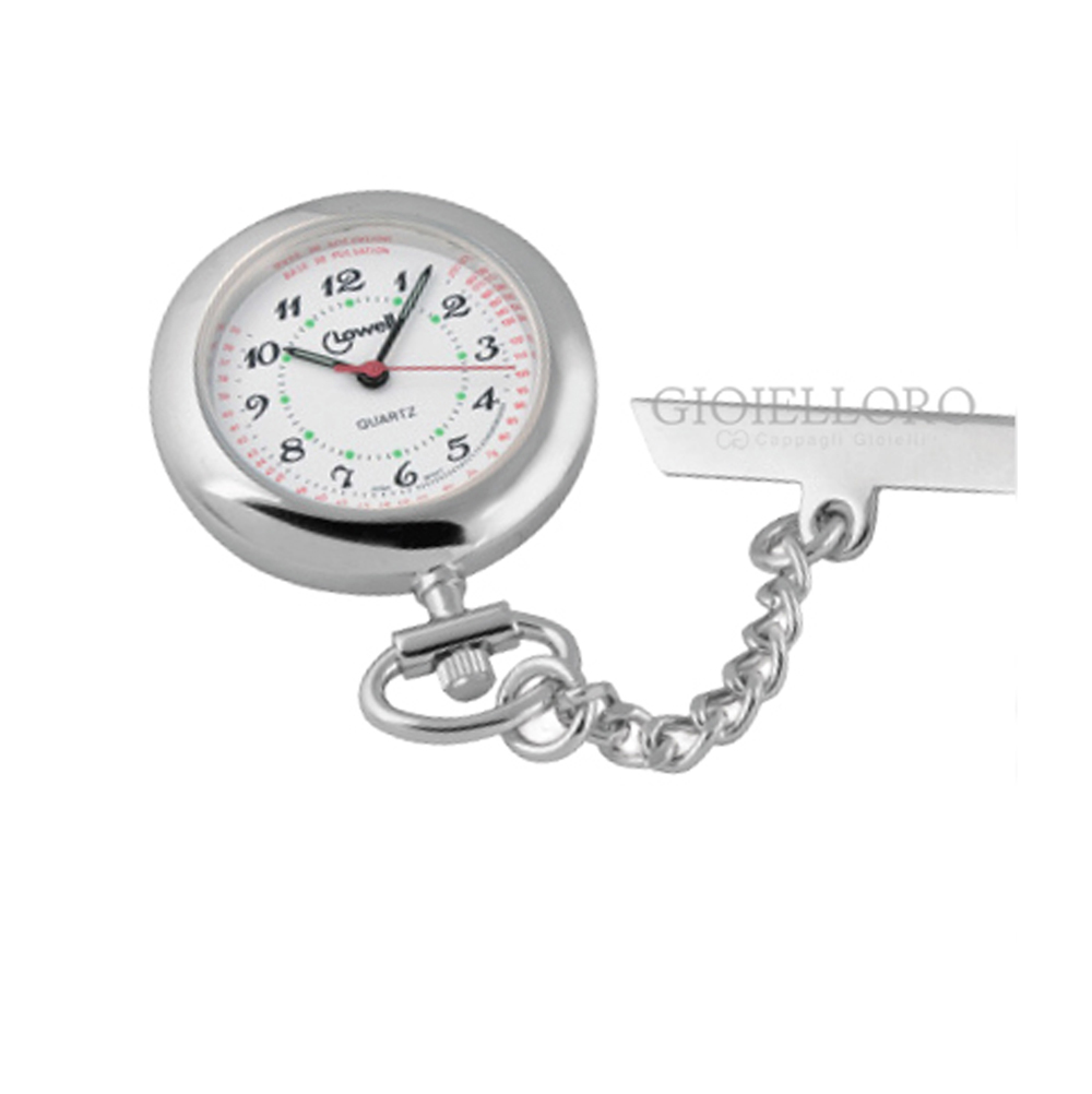 OROLOGIO TASCA LOWELL DA INFERMIERA MISURA PULSAZIONI - NURSE POCKET WATCH 