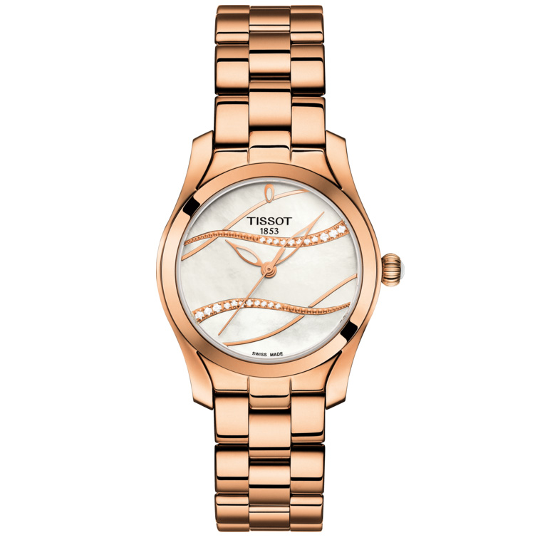 Orologio Tissot da donna T-WAVE rosa con diamanti T112.210.33.111.00