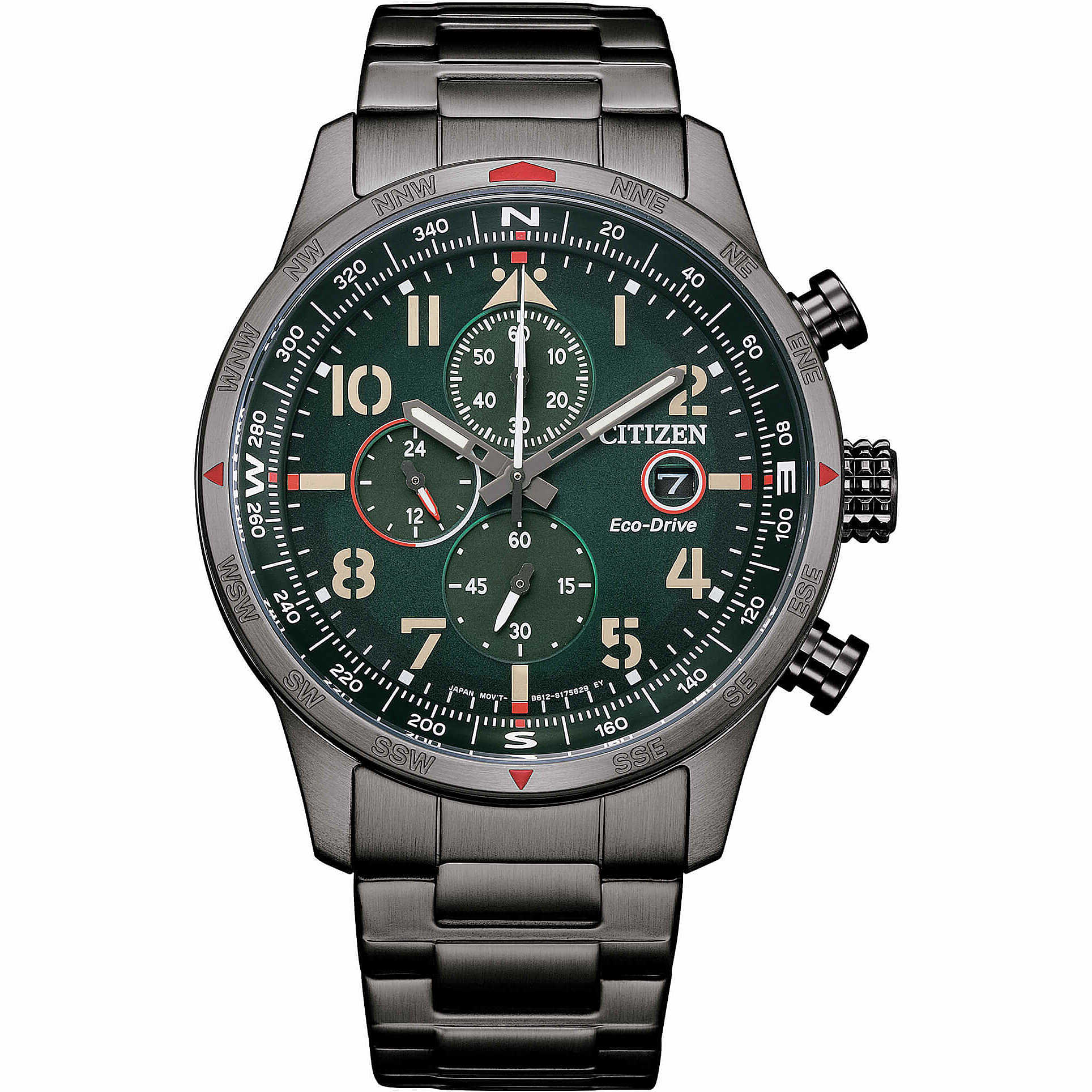 Orologio uomo CITIZEN Aviator crono verde CA0797 - 84X