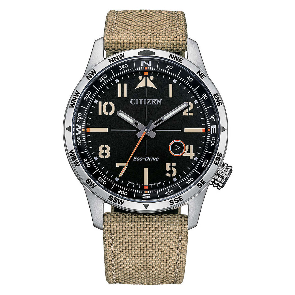 Orologio uomo CITIZEN Aviator solo tempo BM7550-10E