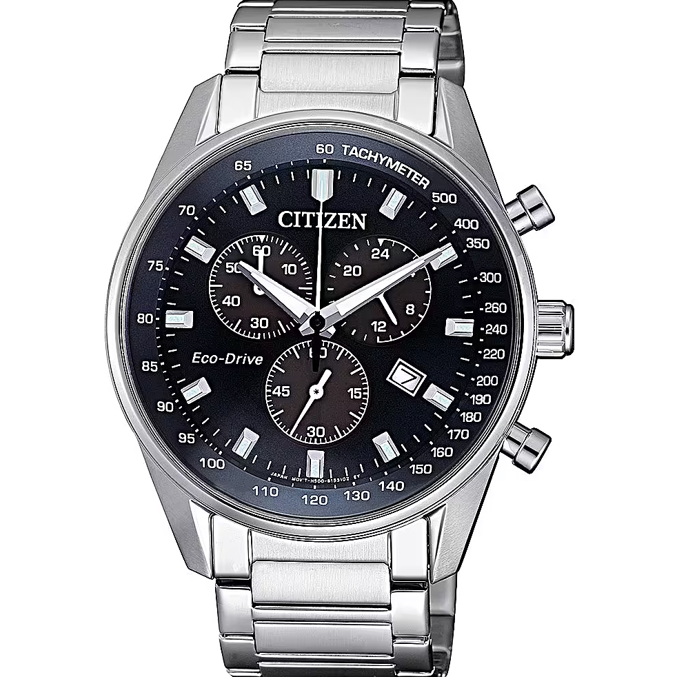 Orologio uomo CITIZEN Eco Drive crono nero AT2390 - 82L