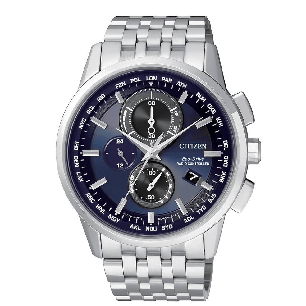 Orologio uomo CITIZEN Ecodrive Radiocontrollato blu acciaio AT8110-61L