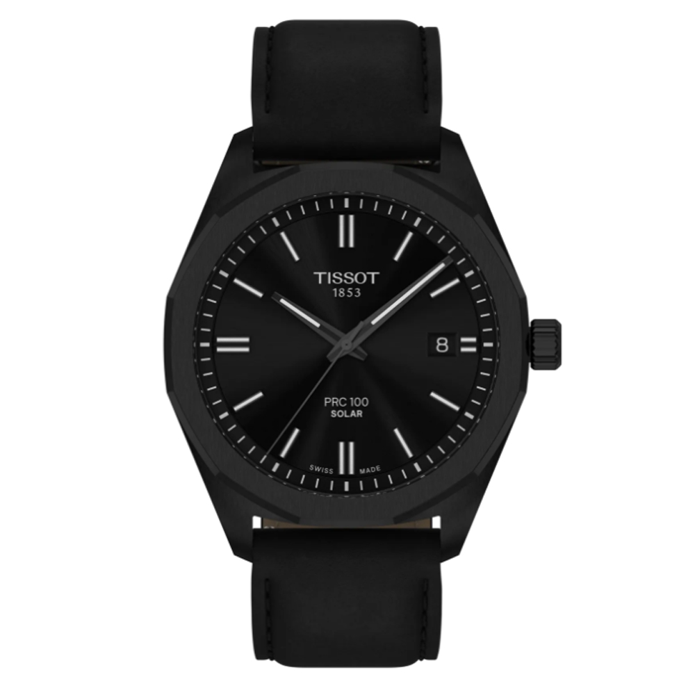 Orologio Uomo Tissot PRC 100 Solar Quartz 39 mm PVD Nero T151.422.36.051.00