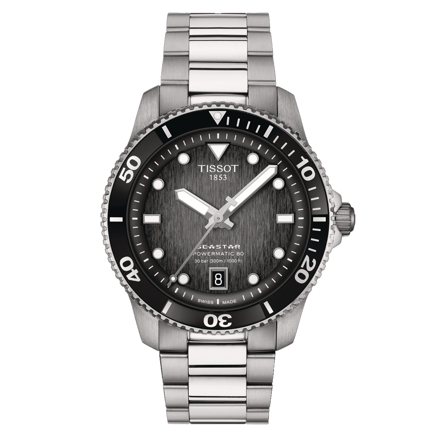 Orologio uomo TISSOT SEASTAR 1000 POWERMATIC 80 nero T120.807.11.051.00