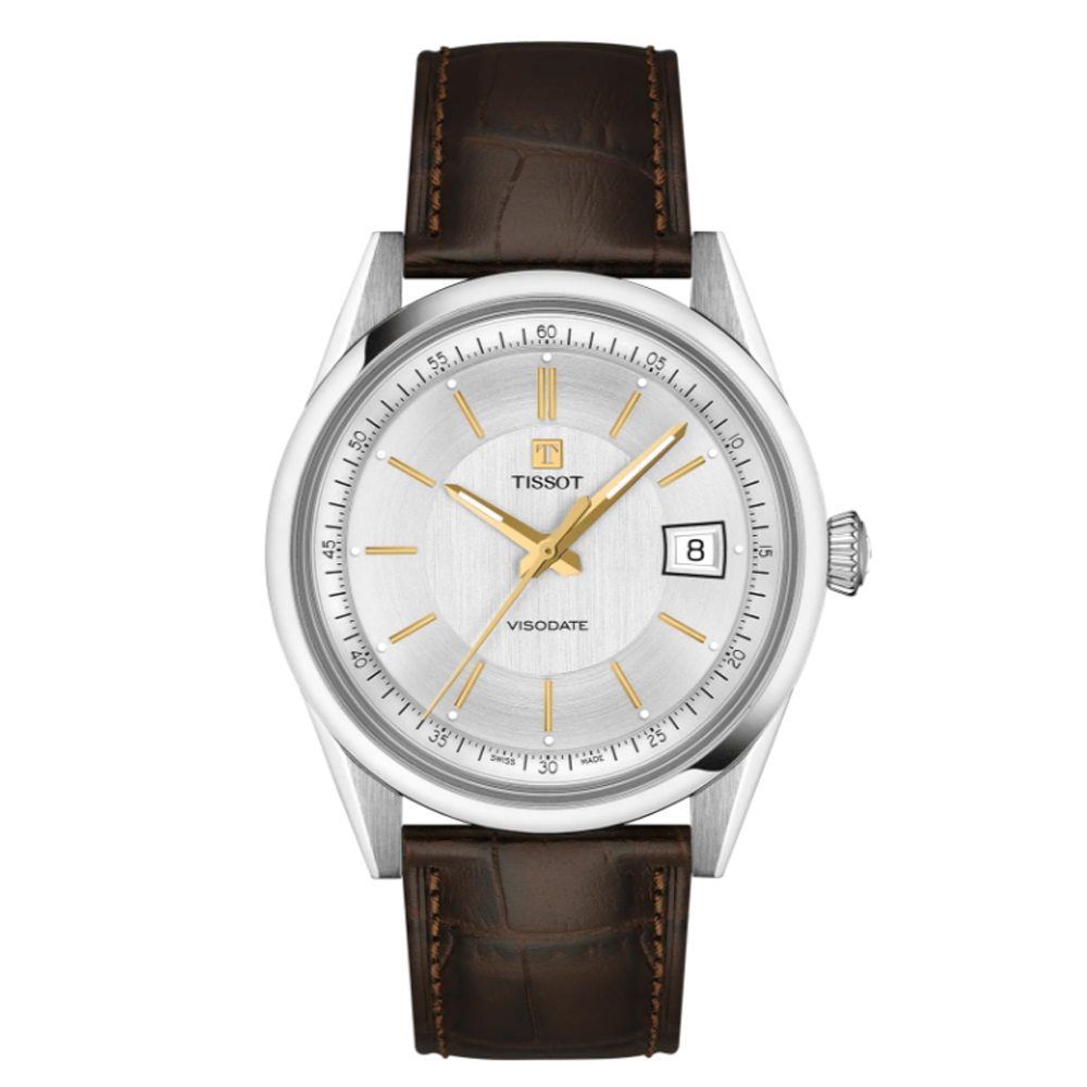 Orologio uomo Tissot Visodate 39 mm cinturino in pelle T157.407.16.031.00