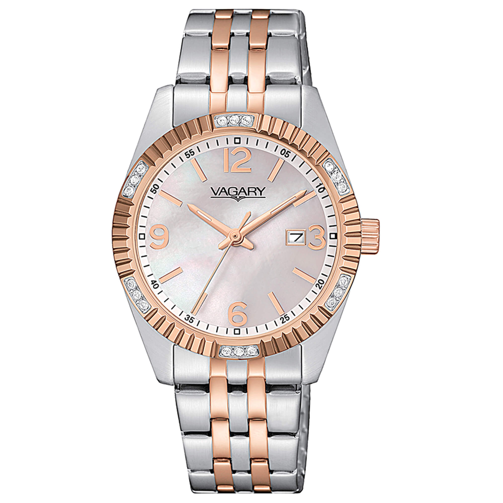 Orologio Vagary da donna Timeless Lady Bicolore Madreperla e cristalli IU2-332-11