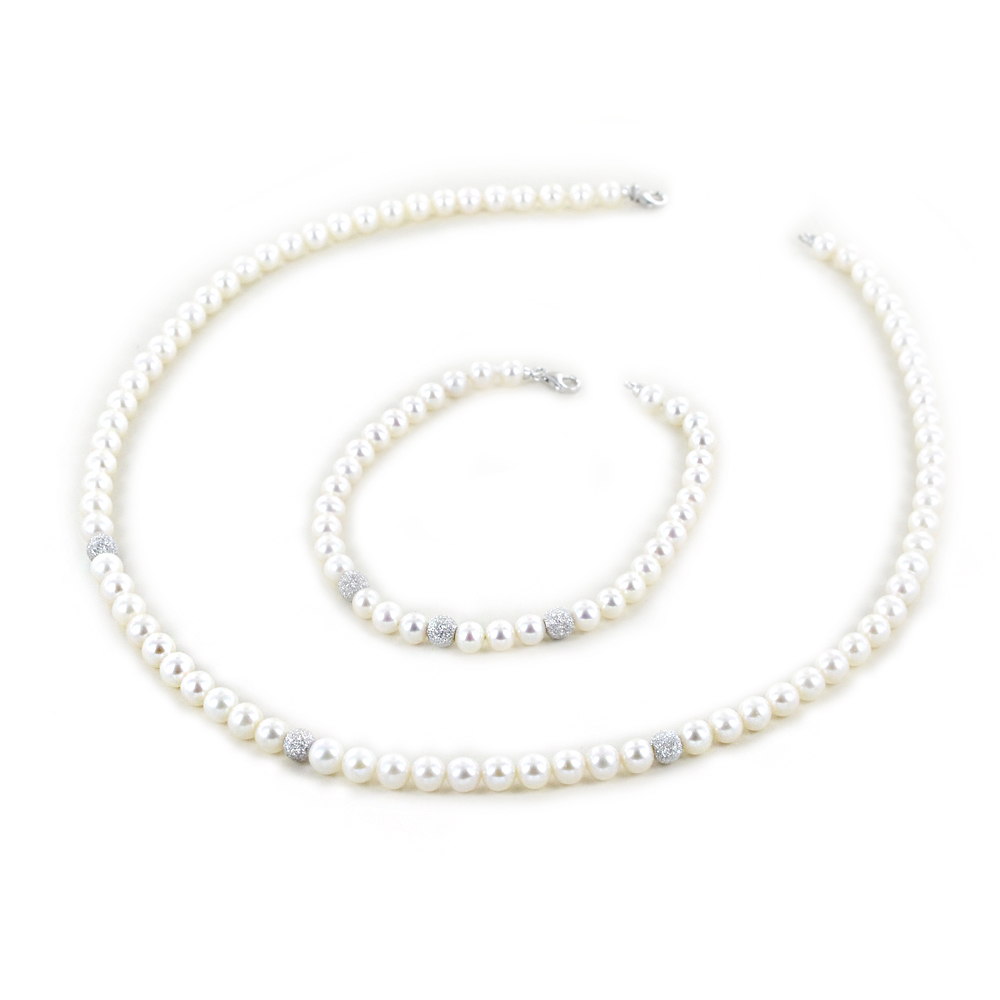 Nozze Gioielli Parure di gioielli Perle Barocche Naturali Orecchini e Collana 