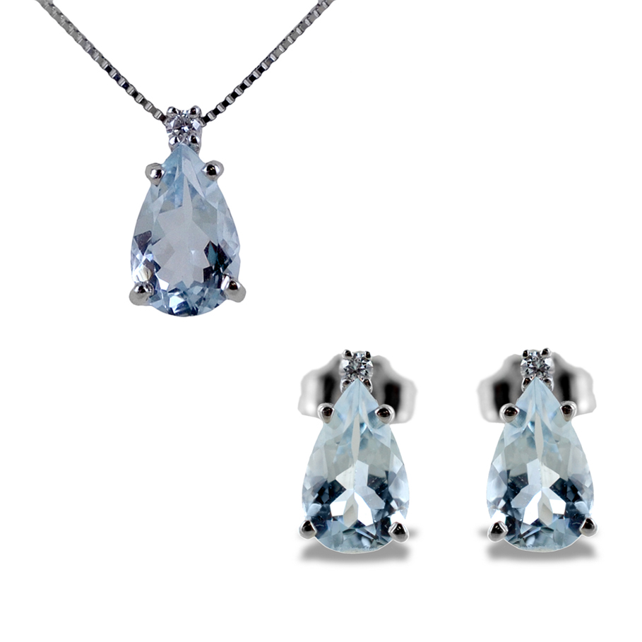 Parure Gioielli Goccia e Diamanti modello Kinari piccolo