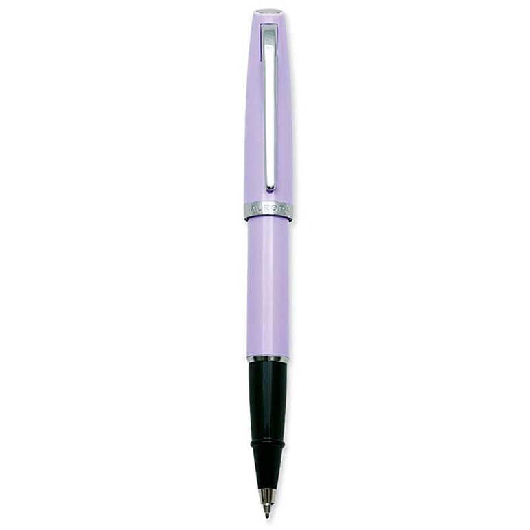 Penna Roller resina color Ametista finiture cromate Aurora Style Resin con confezione 