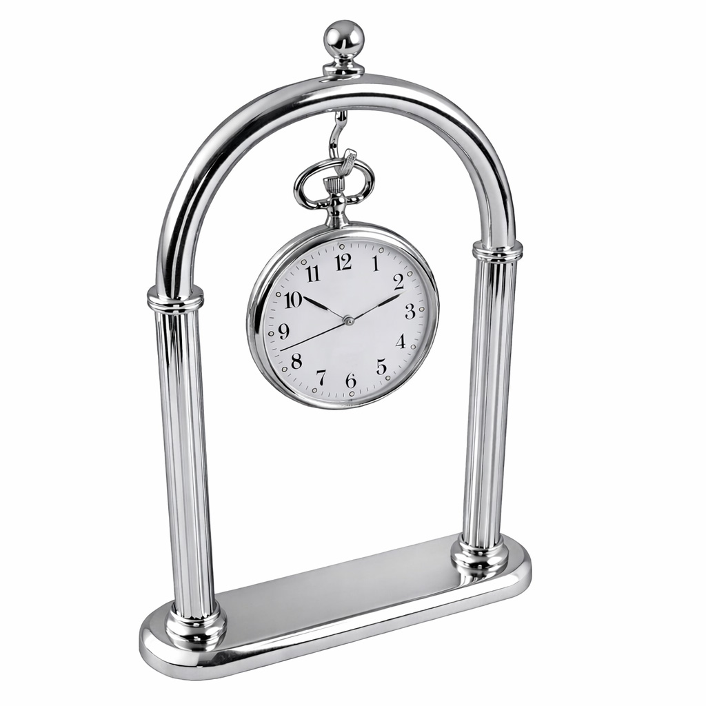 Porta Orologio da Tasca soprammobile cromato