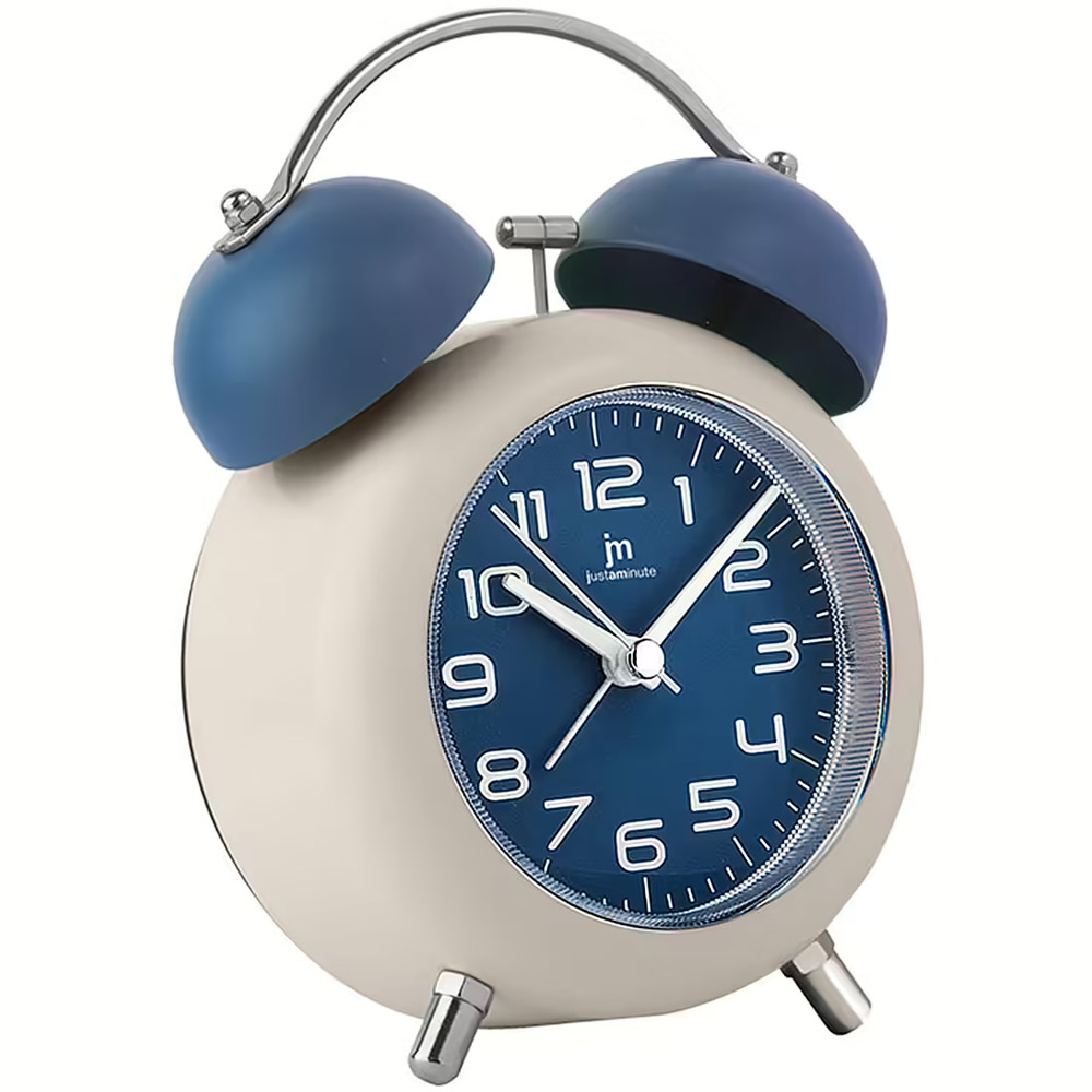 Sveglia al quarzo campana silenziosa colore Blu 